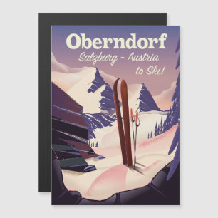 Oberndorf,Salzburg,Österreich, Skiposter Magnetkarte