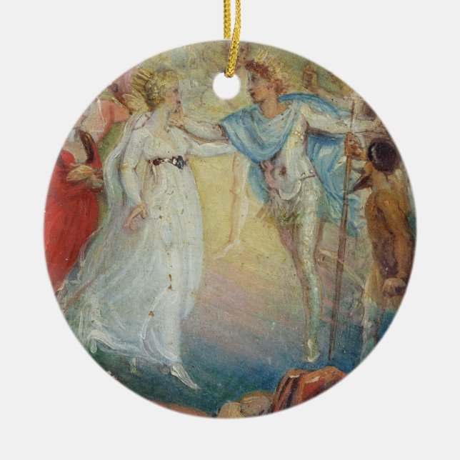 Oberon und Titania von 'einem Sommernachtstraum Keramik Ornament (Vorne)