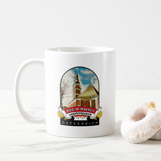 Oberösterreich Ried im Innkreis Österreich Kaffeetasse (Mit Donut)
