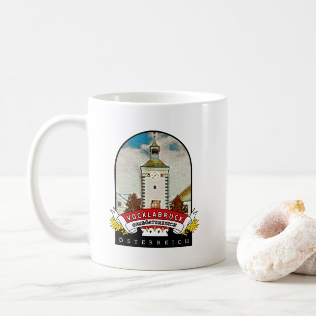 Oberösterreich Vöcklabruck Österreich Souvenir  Kaffeetasse (Mit Donut)