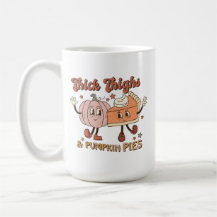 Oberschenkel & Pumpkin Pies Funny Retro Erntedank Kaffeetasse