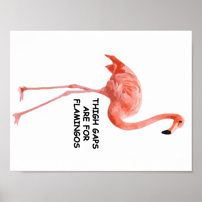 Oberschenkel sind für Flamingos Poster (Vorne)