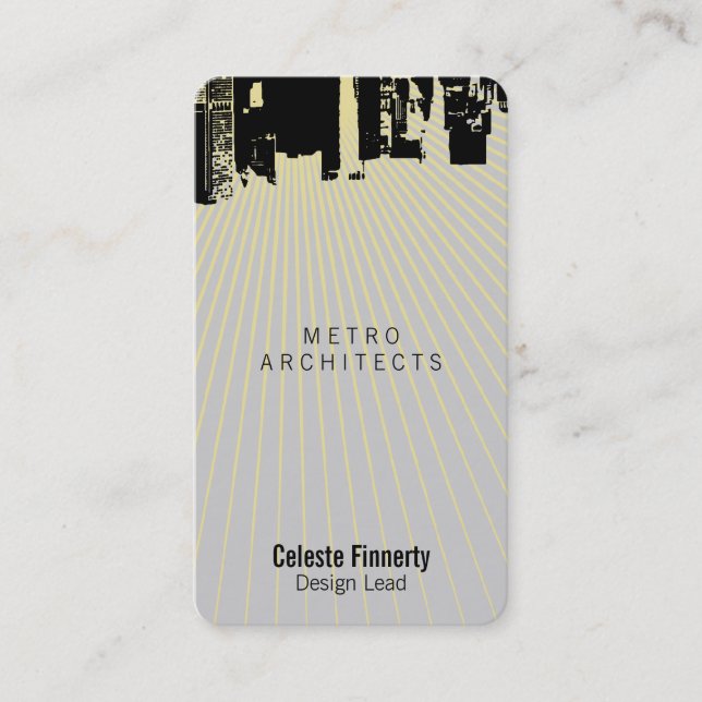 Oberseiten-im Stadtzentrum gelegene Visitenkarte (Vorderseite)