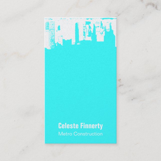 Oberseiten-im Stadtzentrum gelegener Schnee-Himmel Visitenkarte (Vorderseite)