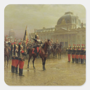 Oberst de La Rochetulon Quadratischer Aufkleber