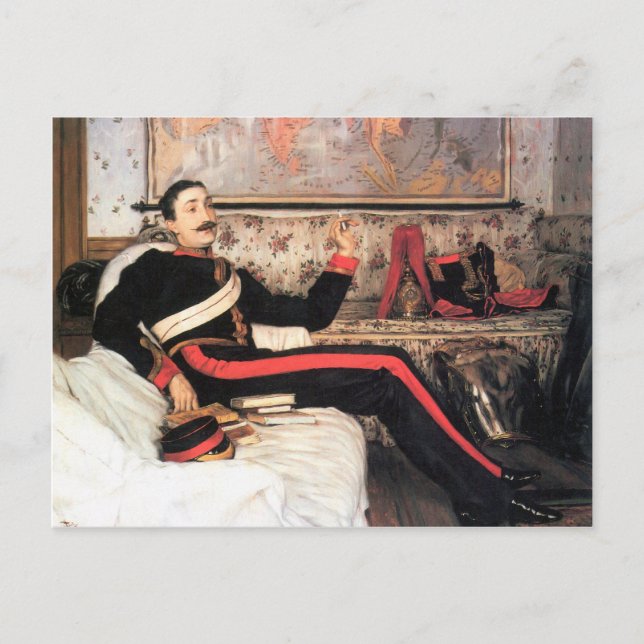 Oberst Frederick Gustavus Burnaby von James Tissot Postkarte (Vorderseite)