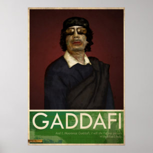 Oberst Gaddafi Poster