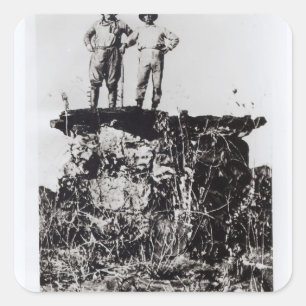 Oberst Roosevelt und Oberst Rondon in Navaite Quadratischer Aufkleber