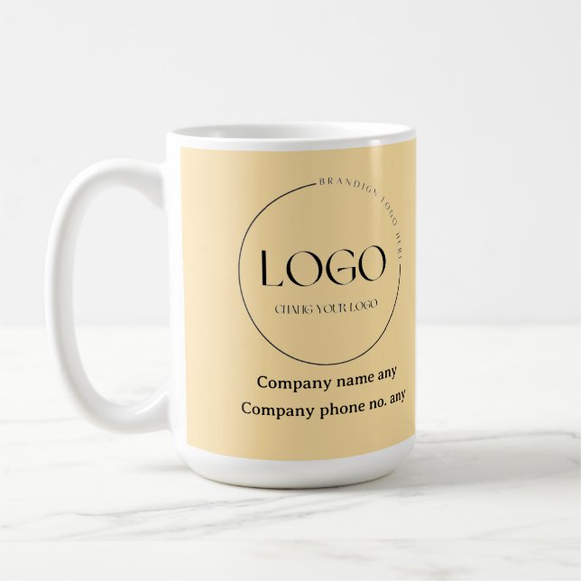 Oberst Senf Farbd Design Geschäft anpassen  Kaffeetasse (Links)