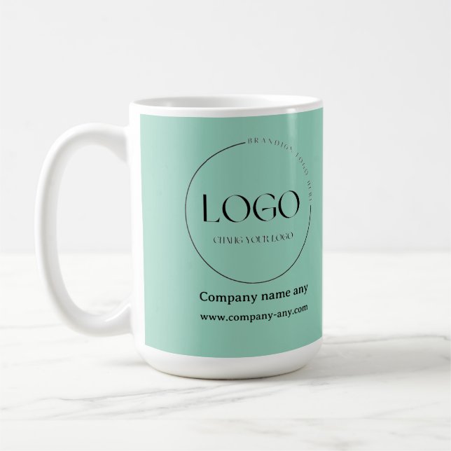 Oberst Senf Farbdessign Geschäft anpassen  Kaffeetasse (Links)