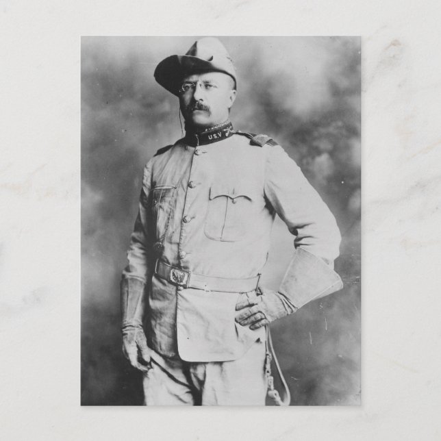 Oberst Theodore Roosevelt, 1898. Postkarte (Vorderseite)