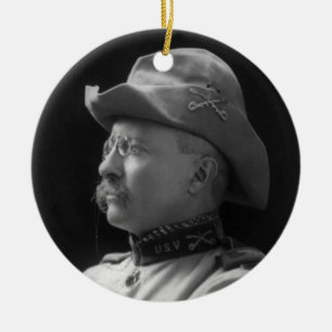 Oberst Theodore Roosevelt ab 1898 Keramikornament