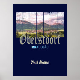 Oberstdorf Allgäu Vintag Bayern Deutschland Souven Poster