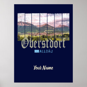 Oberstdorf Allgäu Vintag Bayern Deutschland Souven Poster