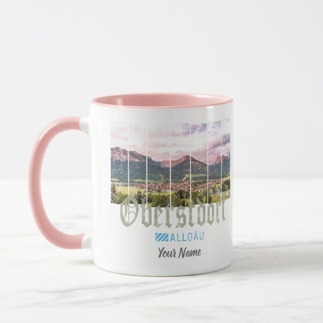 Oberstdorf Allgäu Vintag Bayern Deutschland Souven Tasse (Links)