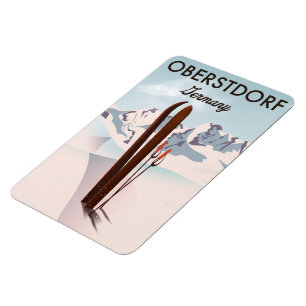 Oberstdorf Deutschland Skikarte. Magnet