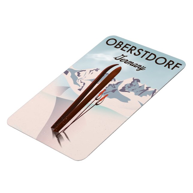 Oberstdorf Deutschland Skikarte. Magnet (Linke Seite)