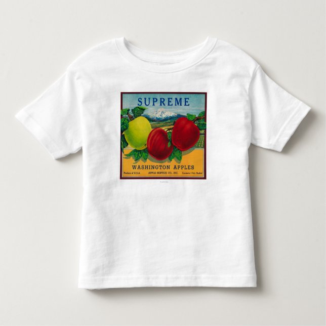Oberster Apple-Aufkleber - Washington-Staat Kleinkind T-shirt (Vorderseite)