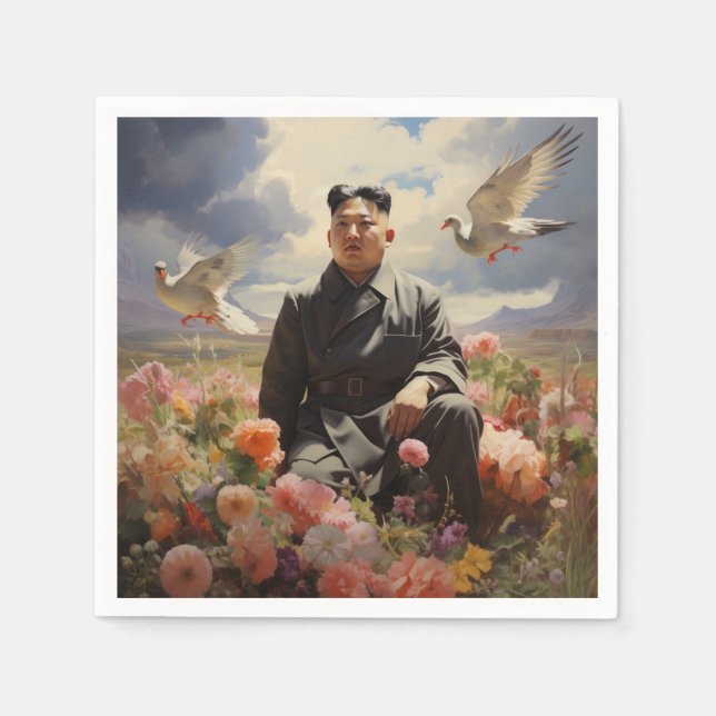 Oberster Führer Kim Jong Un Serviette (Vorderseite)