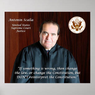 Oberster Gerichtshof Antonin Scalia & Siegel Poster