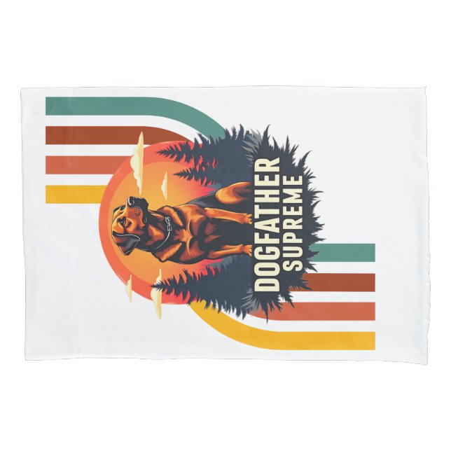 Oberster Hund Pillowcase Kissenbezug (Vorderseite-Links)