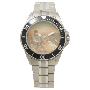 OBERSTER klassischer Baseball Armbanduhr