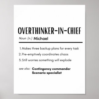 Oberster Nachdenker Definition Personalisierter Na Poster