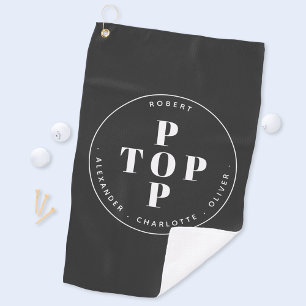Oberster Pop Vater Vater Personalisiert Familienna Golfhandtuch