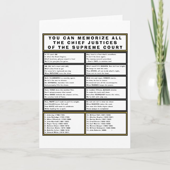 Oberster Richter Funny Poetry Geburtstag Karte (Vorderseite)