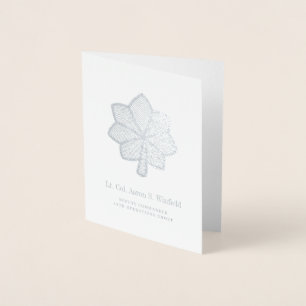 Oberstleutnant Military Rank Personal Folienkarte