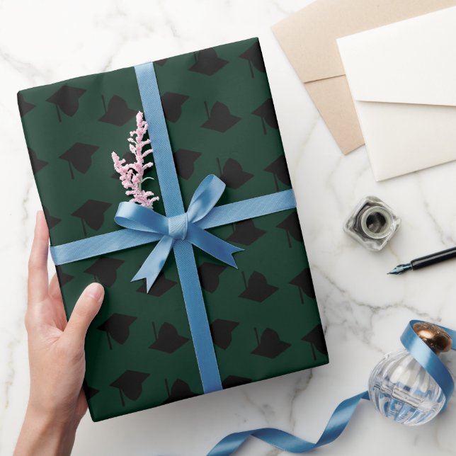 Oberteil des Graduierungsmusters dunkelgrün, elega Geschenkpapier (Schenken)