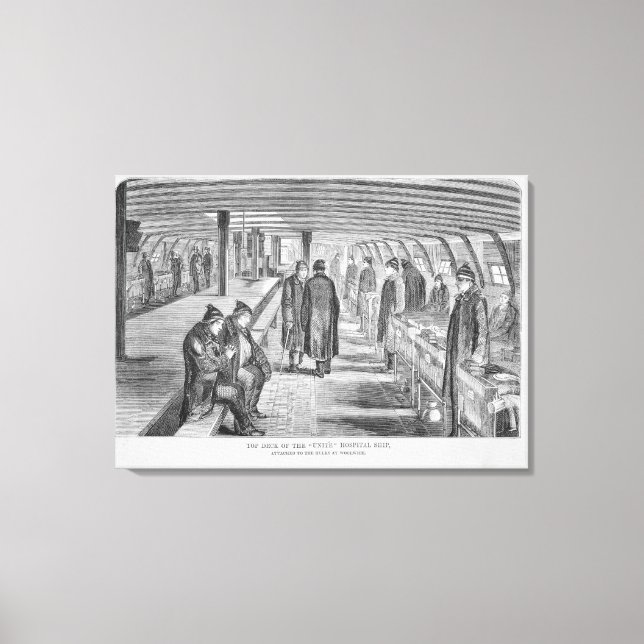 Oberteil des "Unite"-Krankenhausschiffes, befestig Leinwanddruck (Vorderseite)