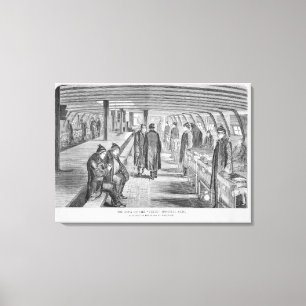 Oberteil des "Unite"-Krankenhausschiffes, befestig Leinwanddruck