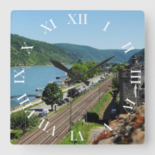Oberwesel am Rhein Quadratische Wanduhr