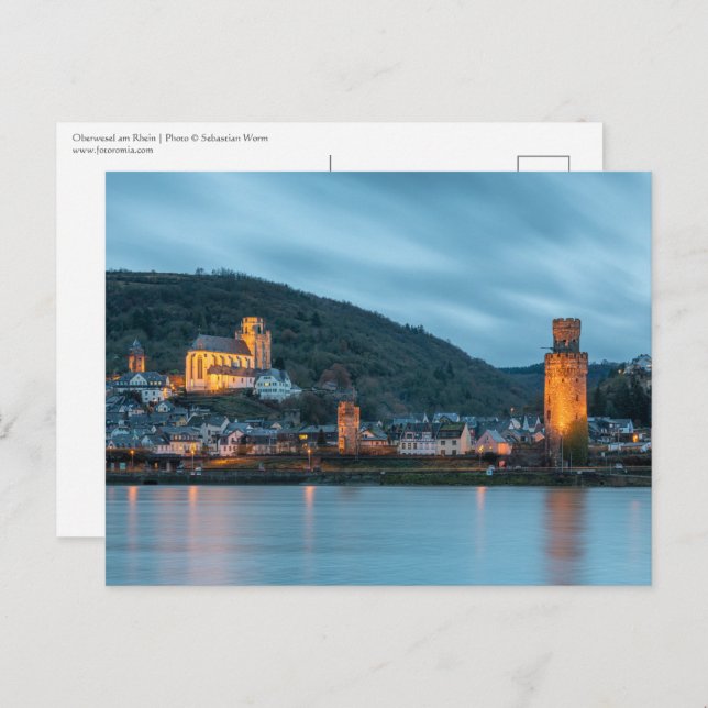 Oberwesel Deutschland Postkarte (Vorne/Hinten)