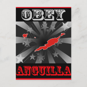 Obey Anguilla Postkarte