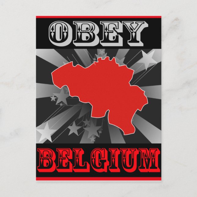 Obey Belgium Postkarte (Vorderseite)