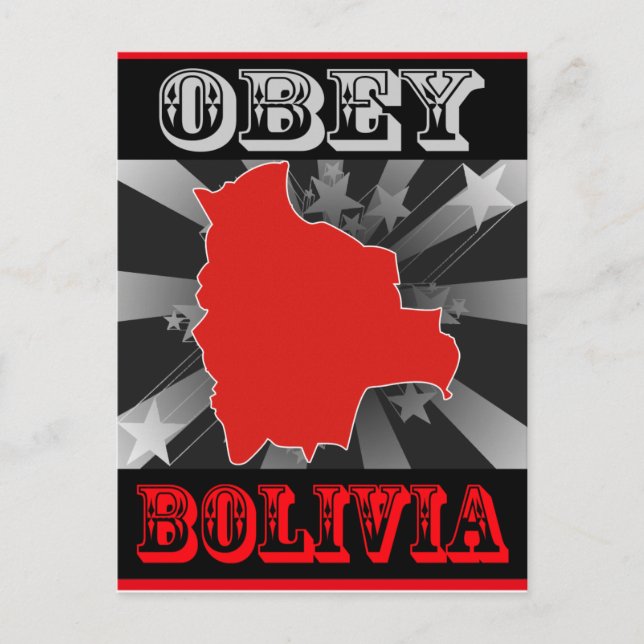 Obey Bolivia Postkarte (Vorderseite)
