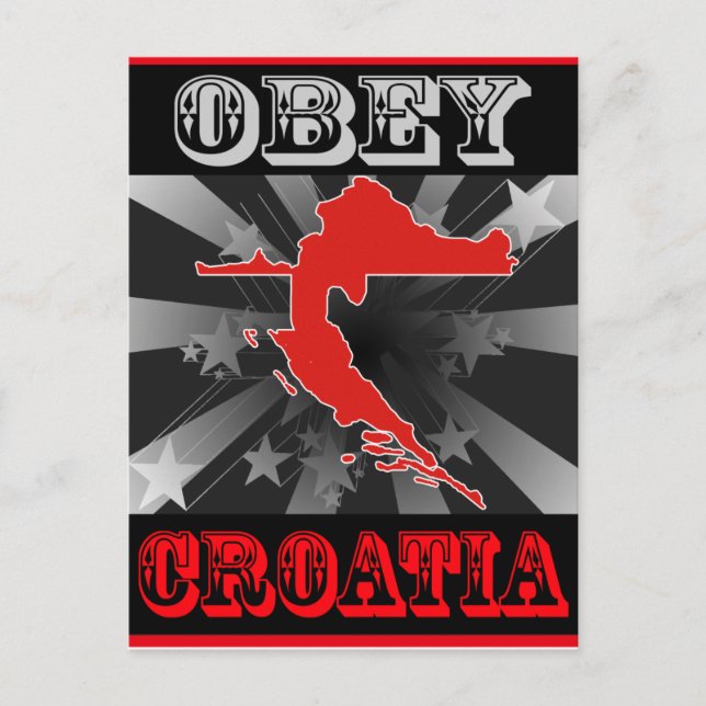 Obey Croatia Postkarte (Vorderseite)