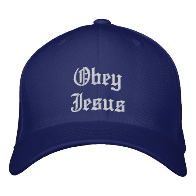 Obey Jesus Bestickte Kappe (Vorderseite)