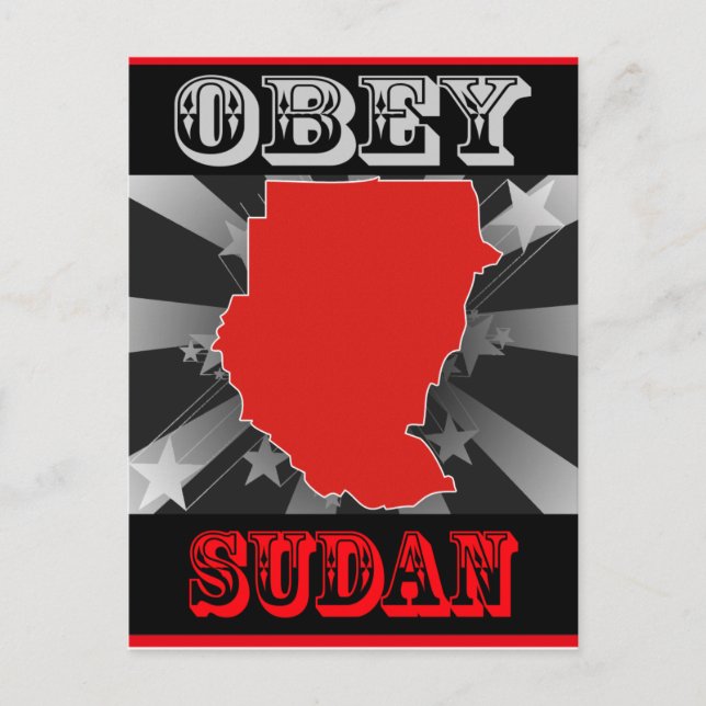 Obey Sudan Postkarte (Vorderseite)
