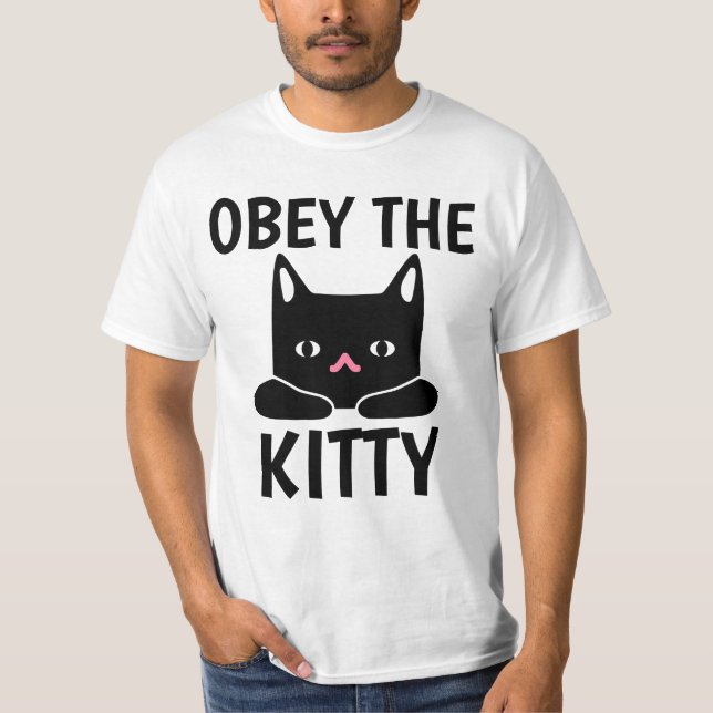 OBEY THE KITTY CAT T - SHIRT (Vorderseite)
