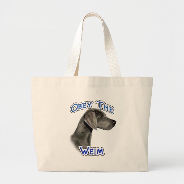 Obey Weimaraner Jumbo Stoffbeutel (Vorne)