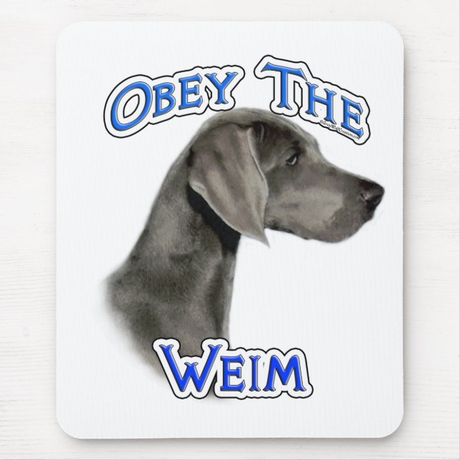 Obey Weimaraner Mousepad (Vorne)
