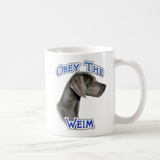 Obey Weimaraner Tasse (Rechts)