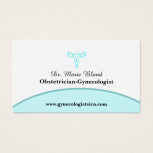 OBGYN Aquamarin Modern Elegant mit QR-Code
