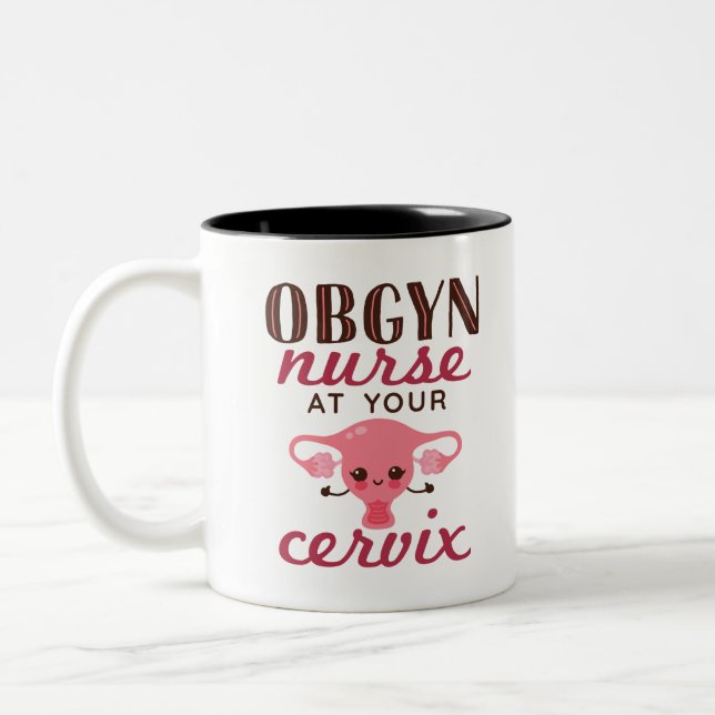OBGYN-Krankenversicherung in Ihrem Büro Zweifarbige Tasse (Links)
