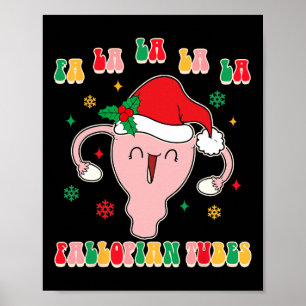 Obgyn Midfrau Doula Christmas Fa La La La La Fallo Poster