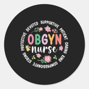 Obgyn Nurse Aufwertungskreis Obgyn Nurse Obgyn Runder Aufkleber