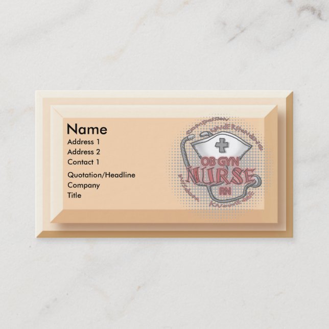 ObGyn Nurse Axiom Visitenkarte (Vorderseite)